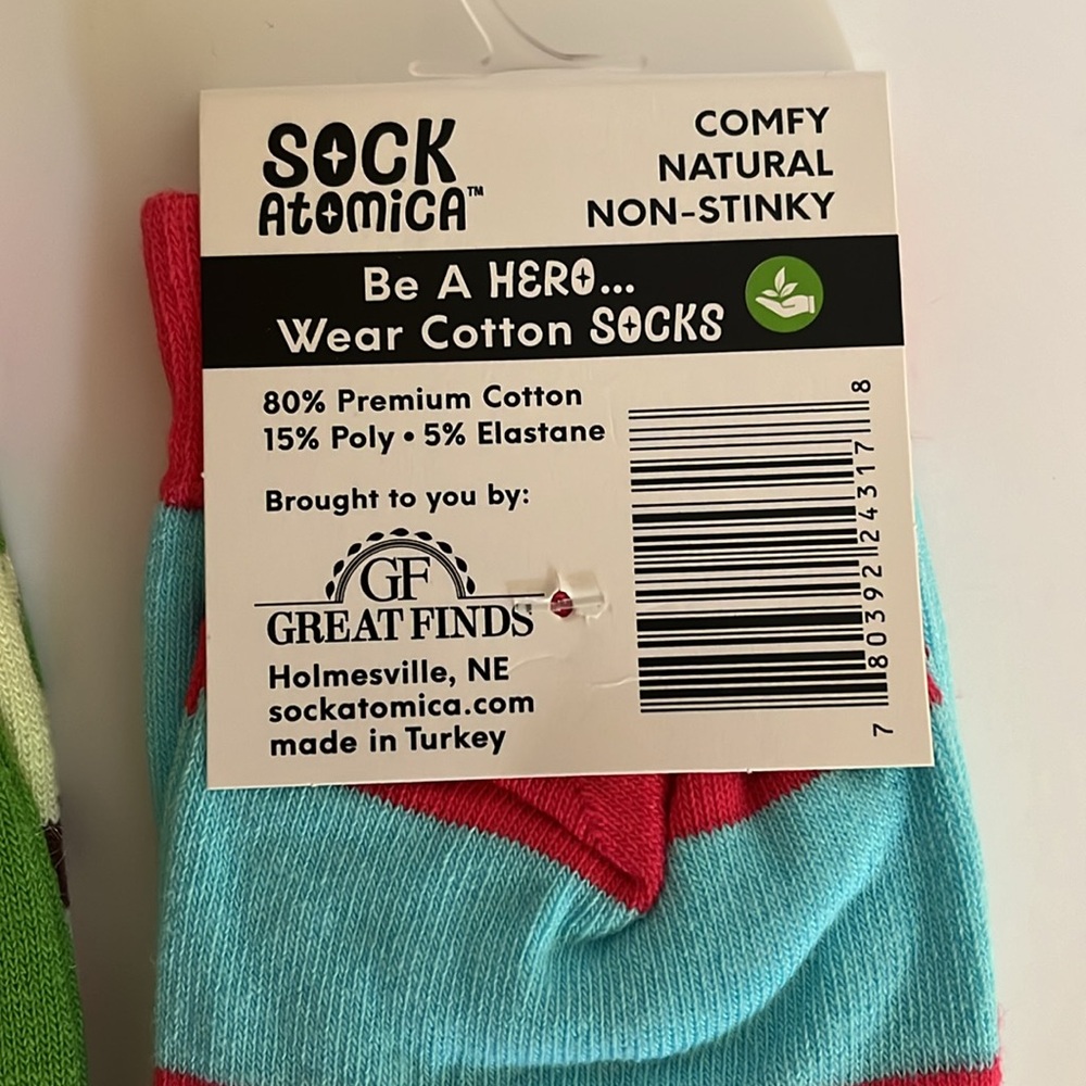 Set of 3 Sock Atomica Socks-German Shepherd, Sleepin Sloth, You are My Sunshine - Picture 5 of 6